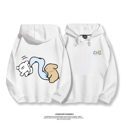 線條小狗 2025秋冬新款 親子情侶男女連帽衛衣