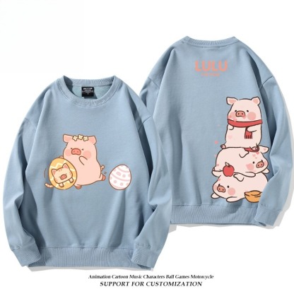 LuLu豬 聯名親子情侶裝 圓領長袖