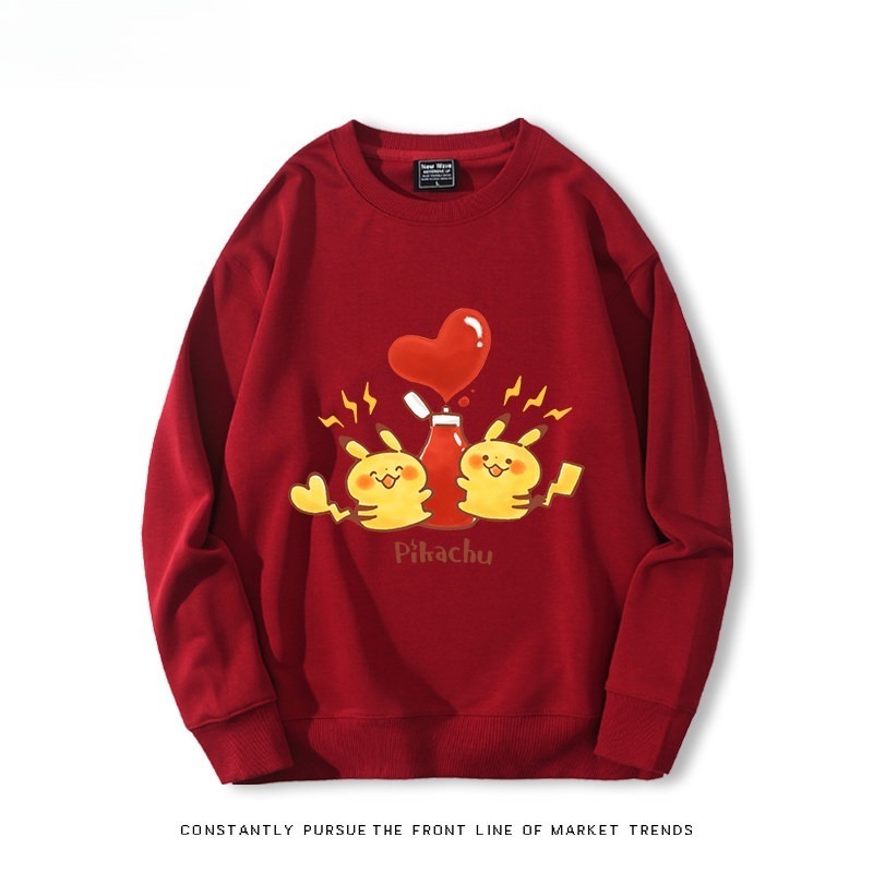精靈寶可夢Q版 聯名親子情侶裝 圓領長袖
