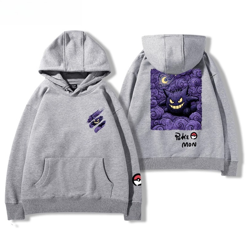寶可夢油畫系列 聯名衛衣2025秋冬新款親子情侶裝連帽衛衣