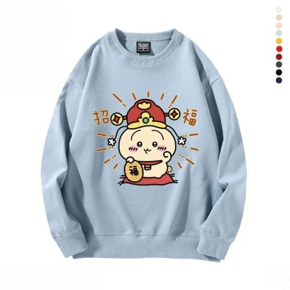 新年chiikawa 2026秋冬新款親子情侶裝 圓領長袖/連帽衛衣