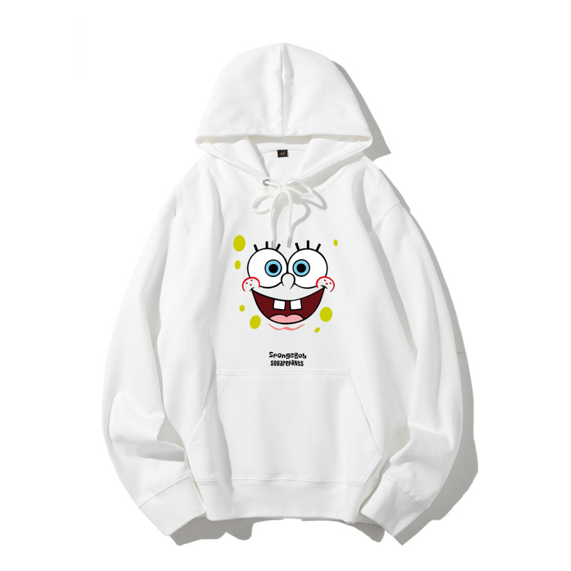 海綿寶寶 聯名衛衣2024秋冬新款親子情侶裝薄絨款連帽衛衣