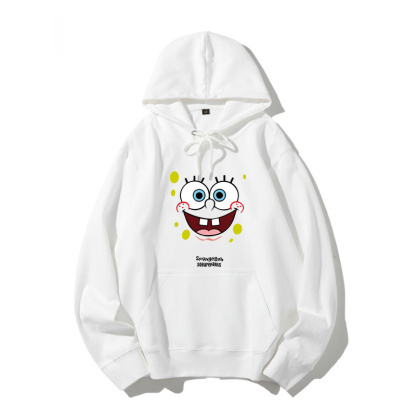 海綿寶寶 聯名衛衣2024秋冬新款親子情侶裝薄絨款連帽衛衣