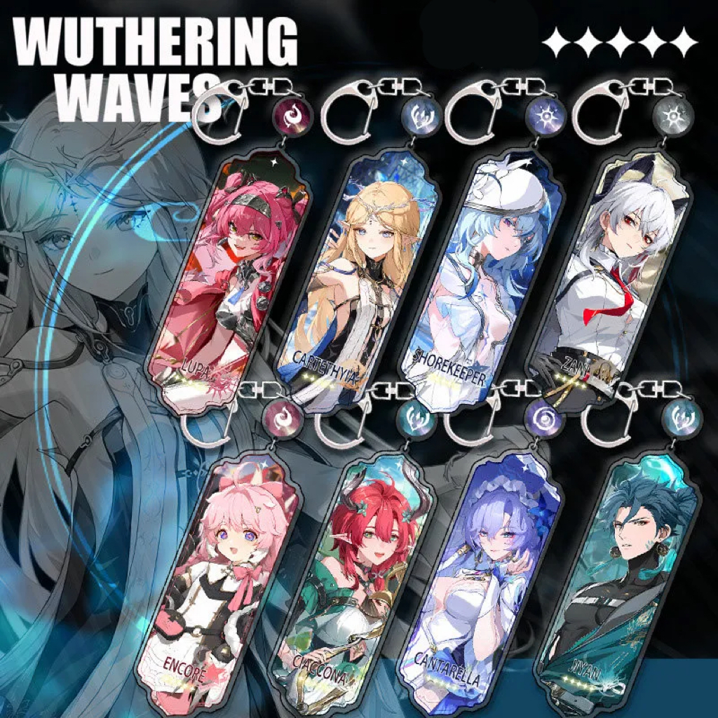 鳴潮 角色精選長條亞克力鑰匙扣 贊妮 / 坎特雷拉 / 卡提希婭等【買二送一！！】