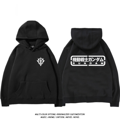 機動戰士高達扎古吉翁 聯名衛衣2024秋冬新款親子情侶裝薄絨款連帽衛衣