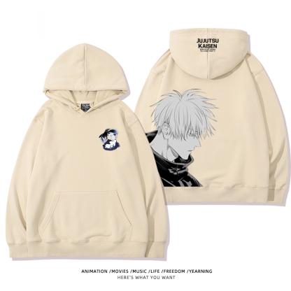 咒術迴戰聯名衛衣2024秋冬新款親子情侶裝薄絨款連帽衛衣