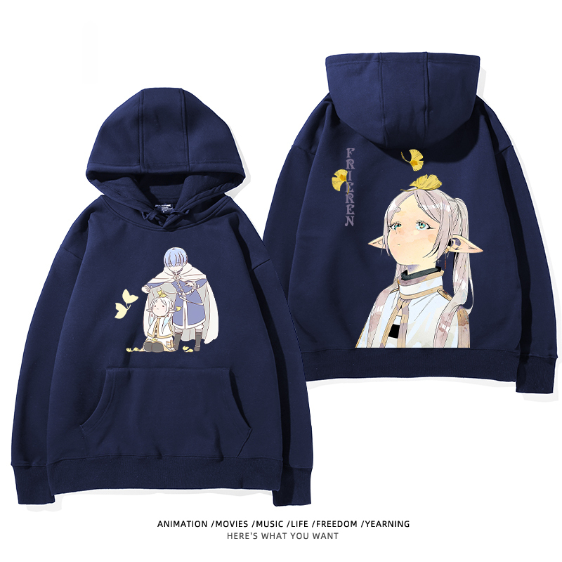 葬送的芙莉蓮2024秋冬新款親子情侶裝薄絨款連帽衛衣