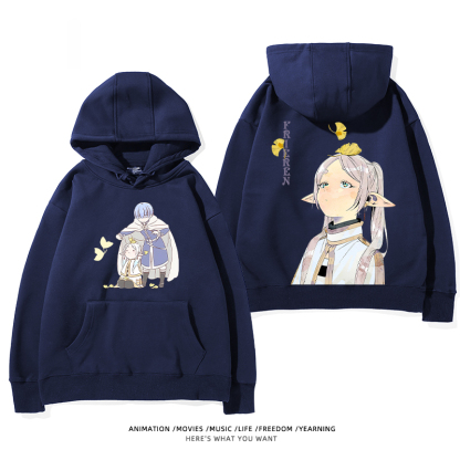 葬送的芙莉蓮2024秋冬新款親子情侶裝薄絨款連帽衛衣