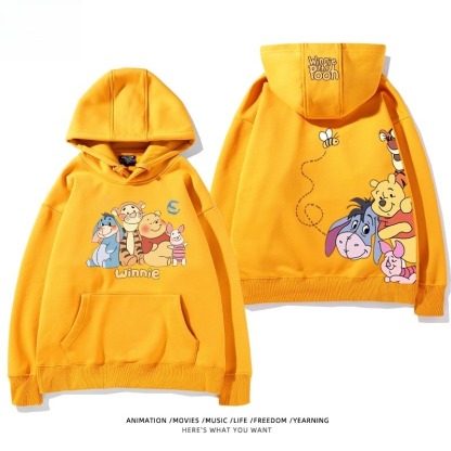 小熊維尼 聯名衛衣2025秋冬新款親子情侶裝連帽衛衣