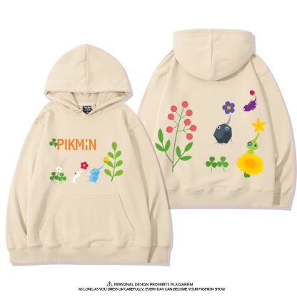 皮克敏PIKMIN4 聯名衛衣新款 親子情侶裝連帽衛衣