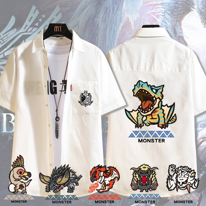 魔物獵人 周邊印花短袖襯衫