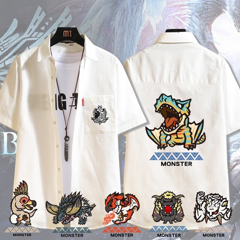 魔物獵人 周邊印花短袖襯衫