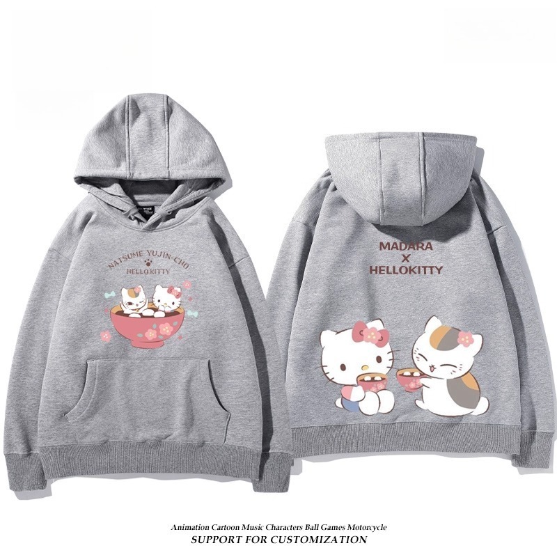 夏目友人帳貓咪老師X三麗鷗新款 親子情侶男女連帽衛衣