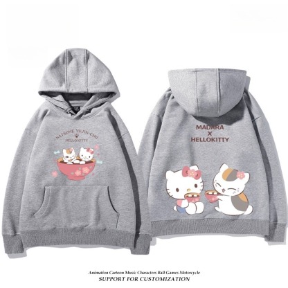 夏目友人帳貓咪老師X三麗鷗新款 親子情侶男女連帽衛衣