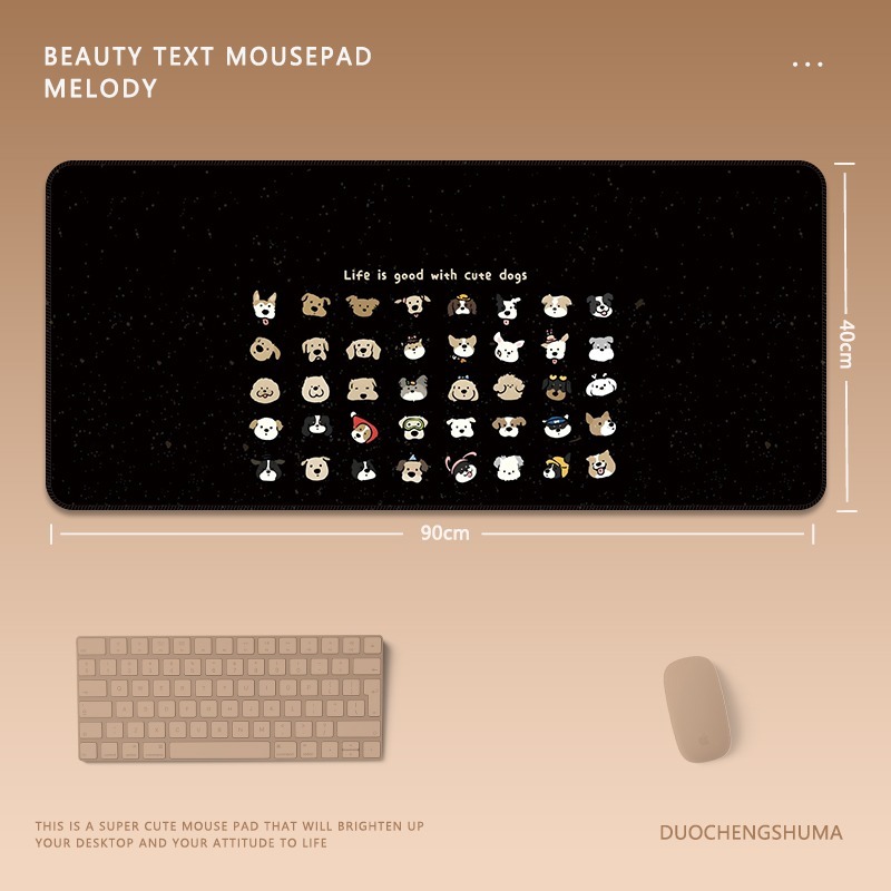 可愛卡通電競超大遊戲加厚防滑鼠標墊