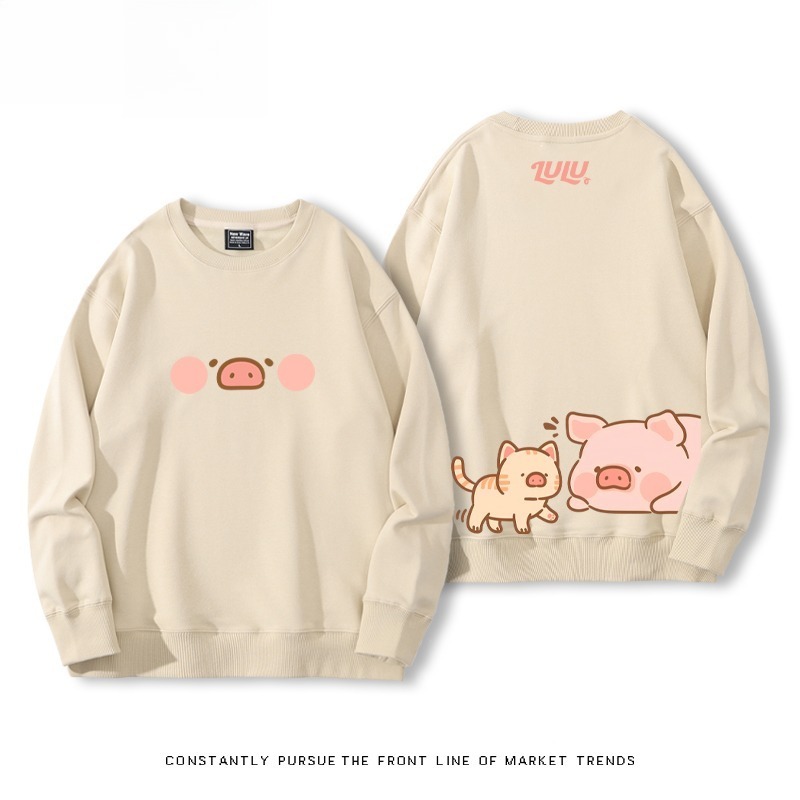 LuLu豬 聯名親子情侶裝 圓領長袖