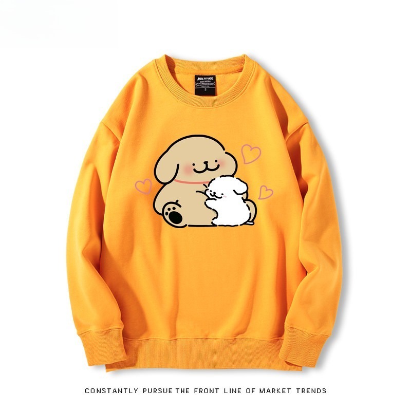 線條小狗 聯名親子情侶裝 圓領長袖