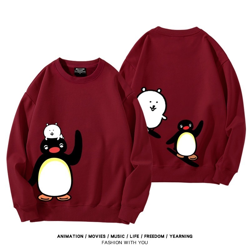 Pingu企鵝家族聯名親子情侶裝 圓領長袖