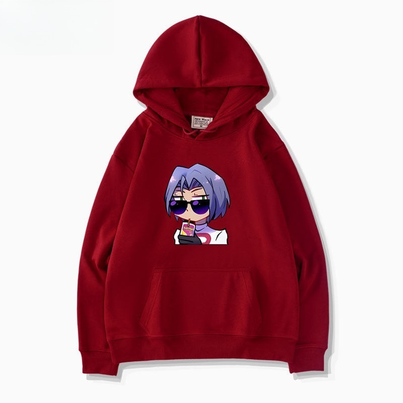 寶可夢火箭隊 聯名衛衣新款 親子情侶裝連帽衛衣