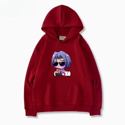 寶可夢火箭隊 聯名衛衣新款 親子情侶裝連帽衛衣