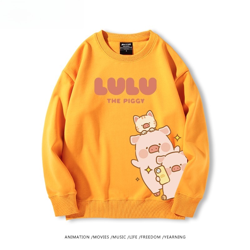 LuLu豬 聯名親子情侶裝 圓領長袖