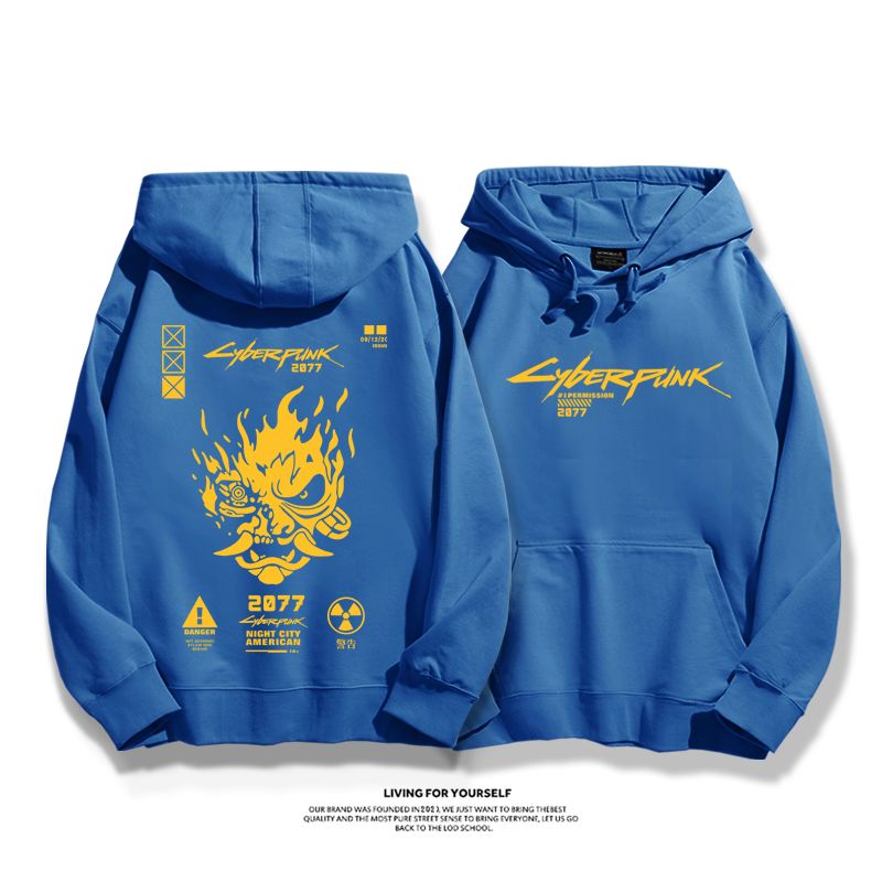 電馭叛客2077聯名衛衣2025秋冬新款親子情侶裝連帽衛衣