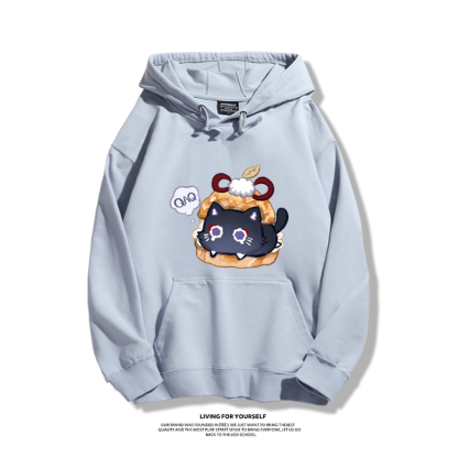 原神散兵貓貓聯名衛衣2023秋冬新款親子情侶裝薄絨款連帽衛衣