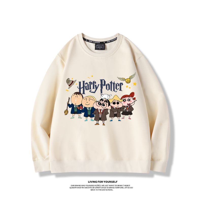 蠟筆小新x哈利波特2023親子情侶裝 圓領長袖