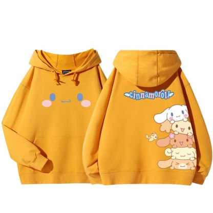 三麗鷗大耳朵狗聯名衛衣2023秋冬新款親子情侶裝薄絨款連帽衛衣