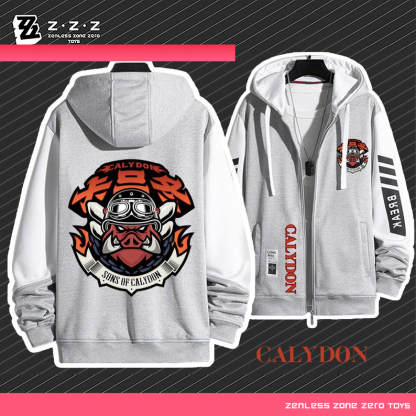 絕區零 卡呂冬之子 手繪連帽衫 春秋舒適外套