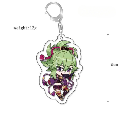 原神旅行者可莉安柏凱亞克力雙面鑰匙扣個性掛飾遊戲周邊薔薇魔女【單買三件起送】
