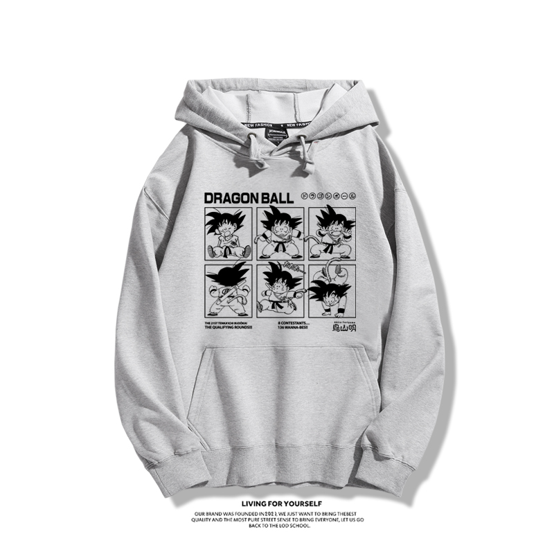 七龍珠聯名衛衣2023秋冬新款親子情侶裝薄絨款連帽衛衣