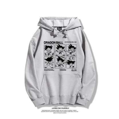 七龍珠聯名衛衣2023秋冬新款親子情侶裝薄絨款連帽衛衣