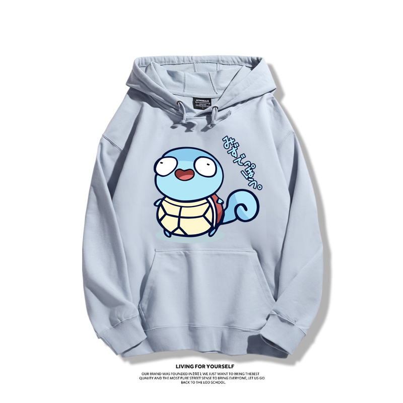 寶可夢聯名衛衣2023秋冬新款親子情侶裝薄絨款連帽衛衣