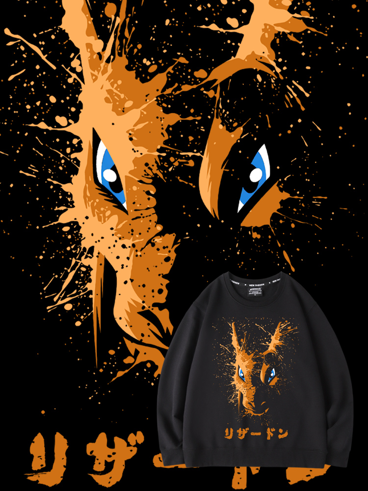 寶可夢噴火龍2023親子情侶裝 圓領長袖