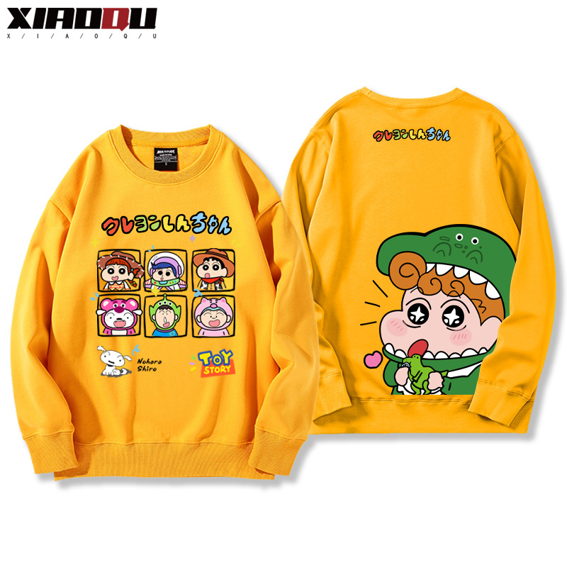 蠟筆小新聯名西遊記哈利波特玩具總動員小葵巴斯光年赫敏 2024親子情侶裝 圓領長袖