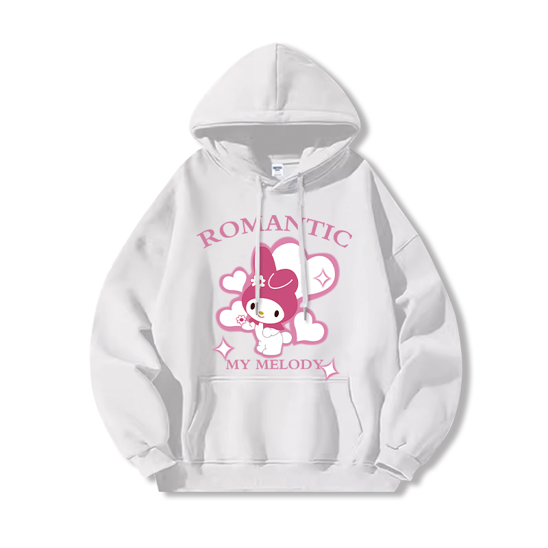 三麗鷗 聯名衛衣2024秋冬新款親子情侶裝薄絨款連帽衛衣