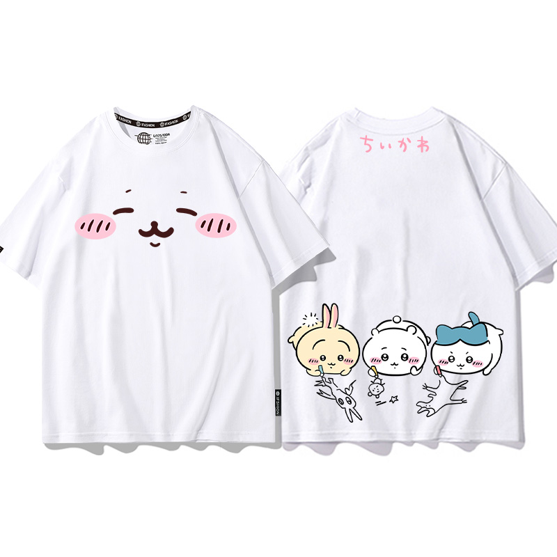 Chiikawa聯名衛衣2024秋冬新款親子情侶裝薄絨款連帽衛衣