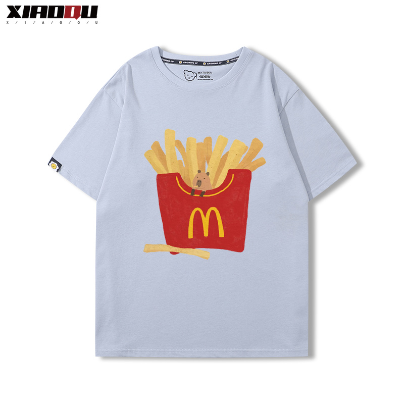 卡皮巴拉 2024親子情侶男女同款 純棉T恤