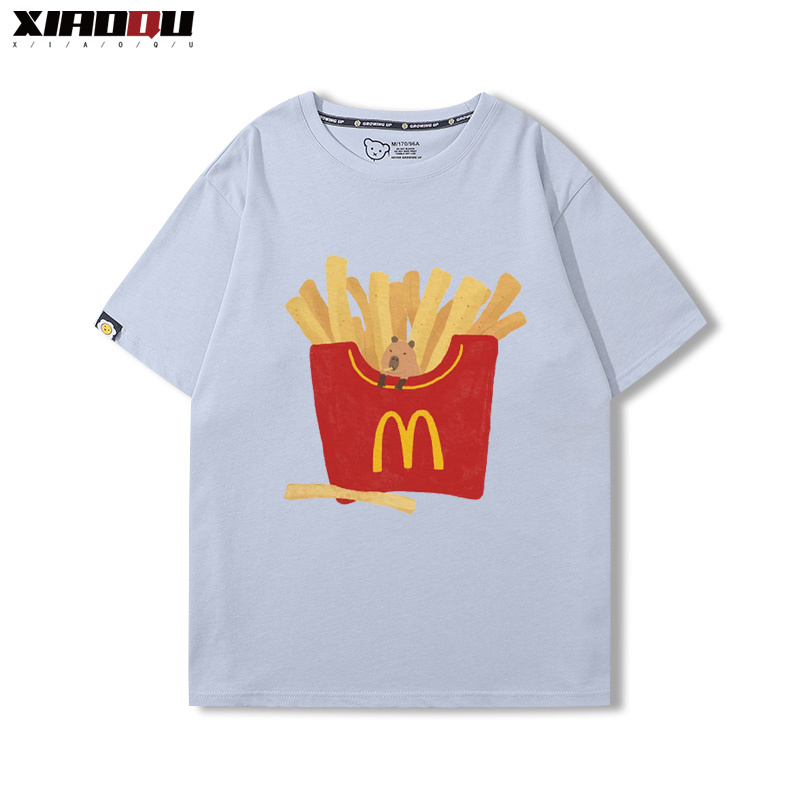 卡皮巴拉 2024親子情侶男女同款 純棉T恤