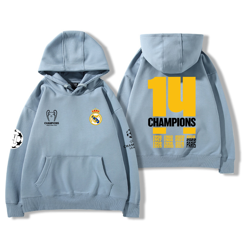 皇馬足球隊周邊 寬鬆百搭 秋冬款 寬鬆連帽衛衣