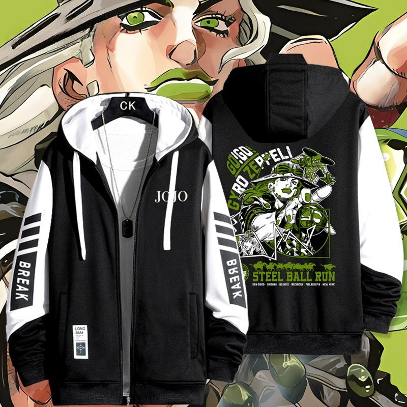 JoJo的奇妙冒險 飆馬野郎 手繪連帽衫 春秋舒適外套