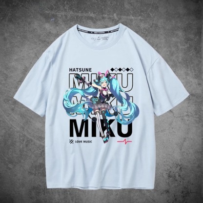 初音未來聯名衛衣2024秋冬新款親子情侶裝薄絨款連帽衛衣