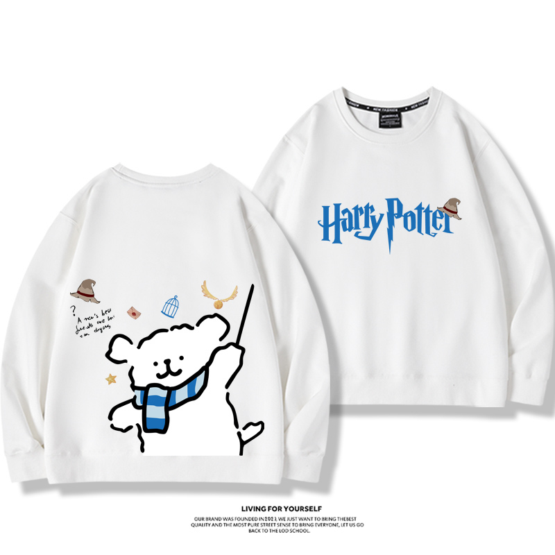 線條小狗2023親子情侶裝 圓領長袖