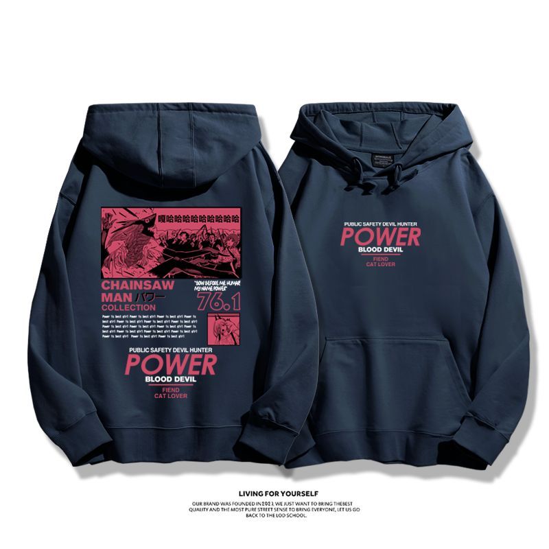 鏈鋸人新款 親子情侶男女款連帽衛衣