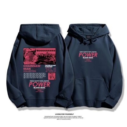 鏈鋸人新款 親子情侶男女款連帽衛衣