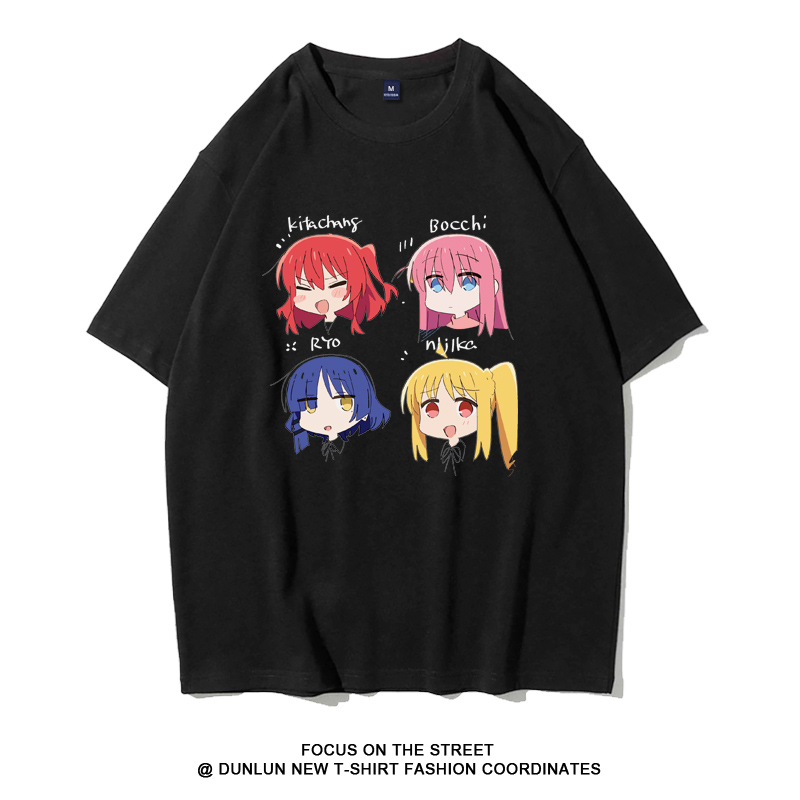 孤獨搖滾 2024親子情侶男女同款 純棉T恤