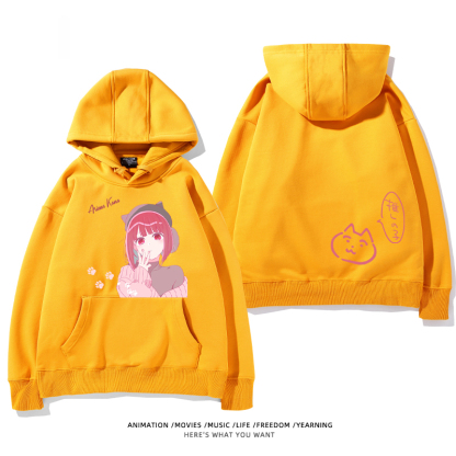 我推的孩子 聯名衛衣2024秋冬新款親子情侶裝薄絨款連帽衛衣