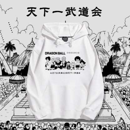 七龍珠聯名衛衣2023秋冬新款親子情侶裝薄絨款連帽衛衣