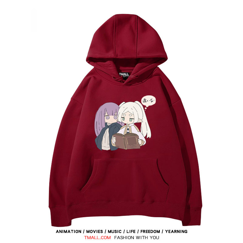 葬送的芙莉蓮 聯名衛衣2024秋冬新款親子情侶裝薄絨款連帽衛衣